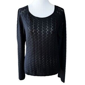 Ann Taylor Open‎ Knit Merino Wool Sweater Size MP